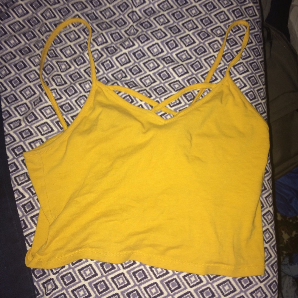 yellow crop top